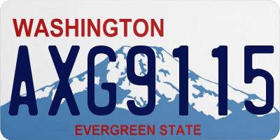 WA license plate AXG9115