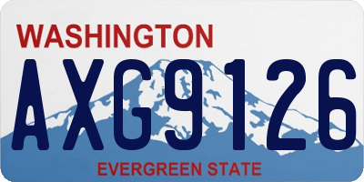 WA license plate AXG9126
