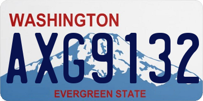WA license plate AXG9132
