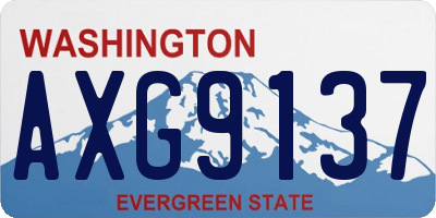 WA license plate AXG9137