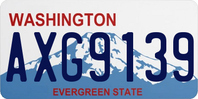 WA license plate AXG9139