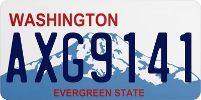 WA license plate AXG9141