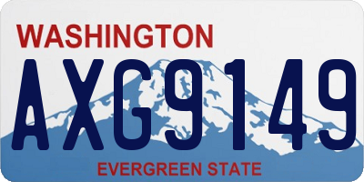 WA license plate AXG9149