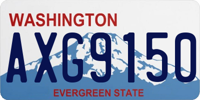 WA license plate AXG9150