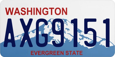 WA license plate AXG9151