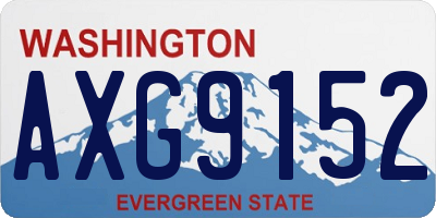 WA license plate AXG9152