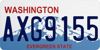 WA license plate AXG9155