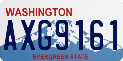 WA license plate AXG9161