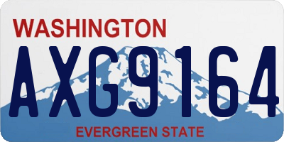 WA license plate AXG9164