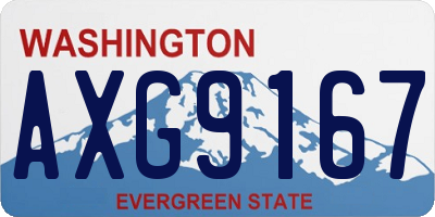 WA license plate AXG9167
