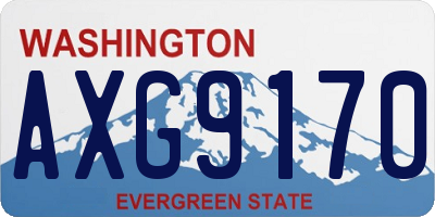 WA license plate AXG9170