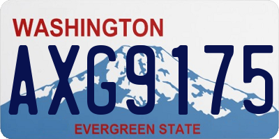 WA license plate AXG9175