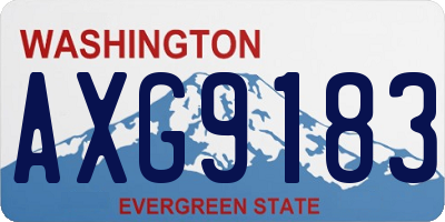 WA license plate AXG9183