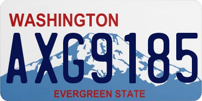 WA license plate AXG9185