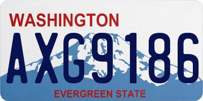 WA license plate AXG9186