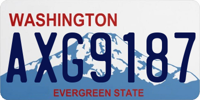 WA license plate AXG9187