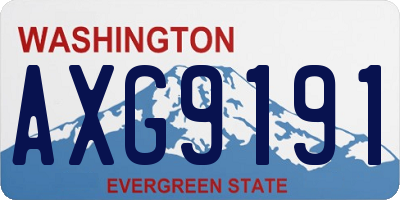 WA license plate AXG9191