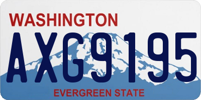 WA license plate AXG9195