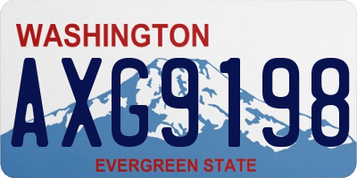WA license plate AXG9198
