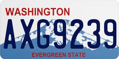 WA license plate AXG9239