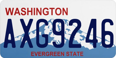 WA license plate AXG9246