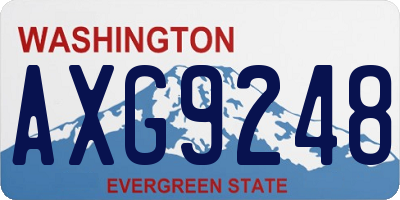 WA license plate AXG9248