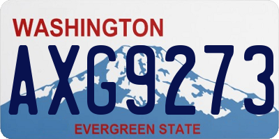 WA license plate AXG9273