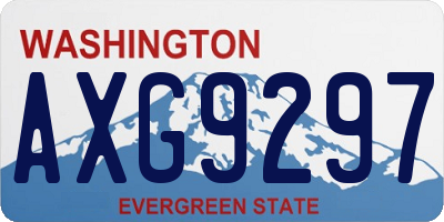 WA license plate AXG9297