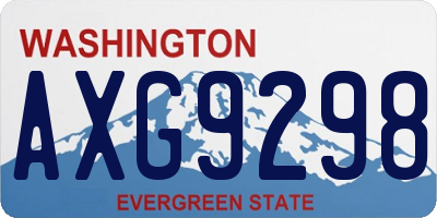 WA license plate AXG9298