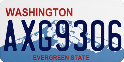 WA license plate AXG9306