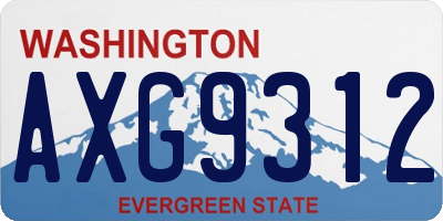 WA license plate AXG9312
