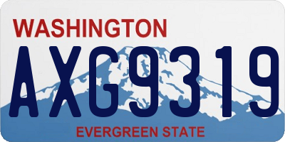WA license plate AXG9319