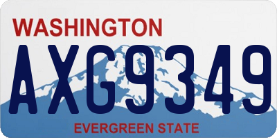 WA license plate AXG9349
