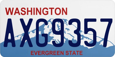 WA license plate AXG9357