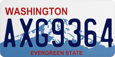 WA license plate AXG9364