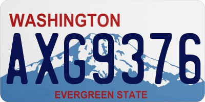 WA license plate AXG9376
