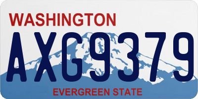 WA license plate AXG9379
