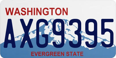 WA license plate AXG9395
