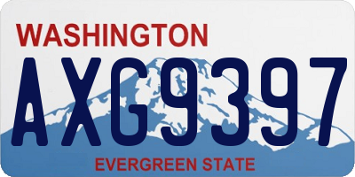 WA license plate AXG9397