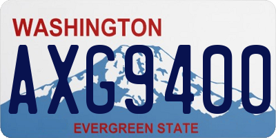 WA license plate AXG9400