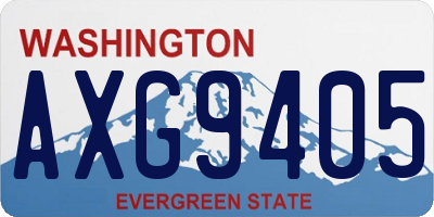 WA license plate AXG9405