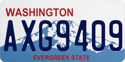 WA license plate AXG9409