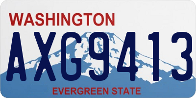 WA license plate AXG9413