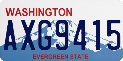 WA license plate AXG9415