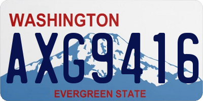 WA license plate AXG9416