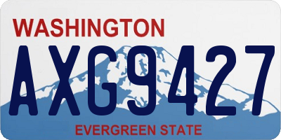 WA license plate AXG9427