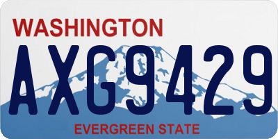 WA license plate AXG9429