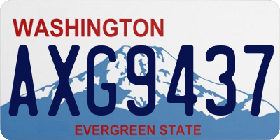 WA license plate AXG9437