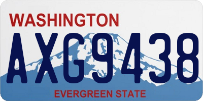 WA license plate AXG9438