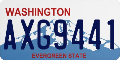 WA license plate AXG9441